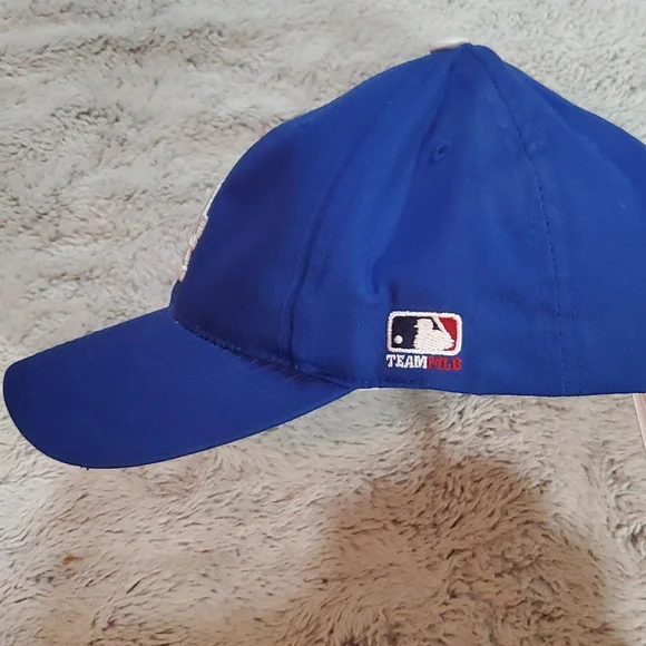6-Panel OUTDOOR CAP Team MLB Ballcap-Royal Blue w/White Embroidered LA-EC-Sz S/M - Picture 3 of 12